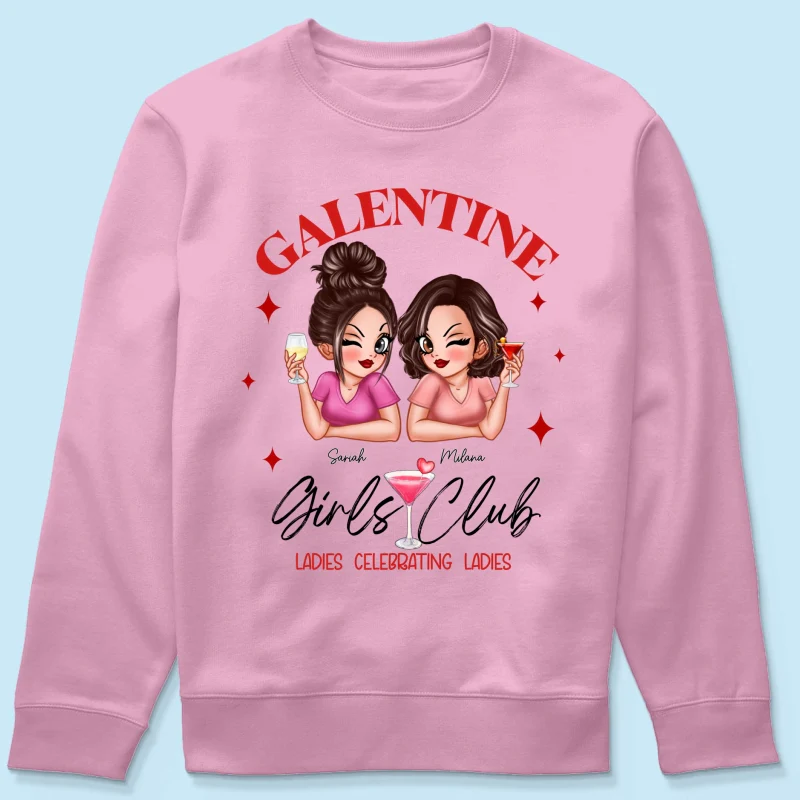 Galentine Girls Club Pretty Girls Personalized Shirt,  Shirt, Social Club, Besties Gift - Image 22