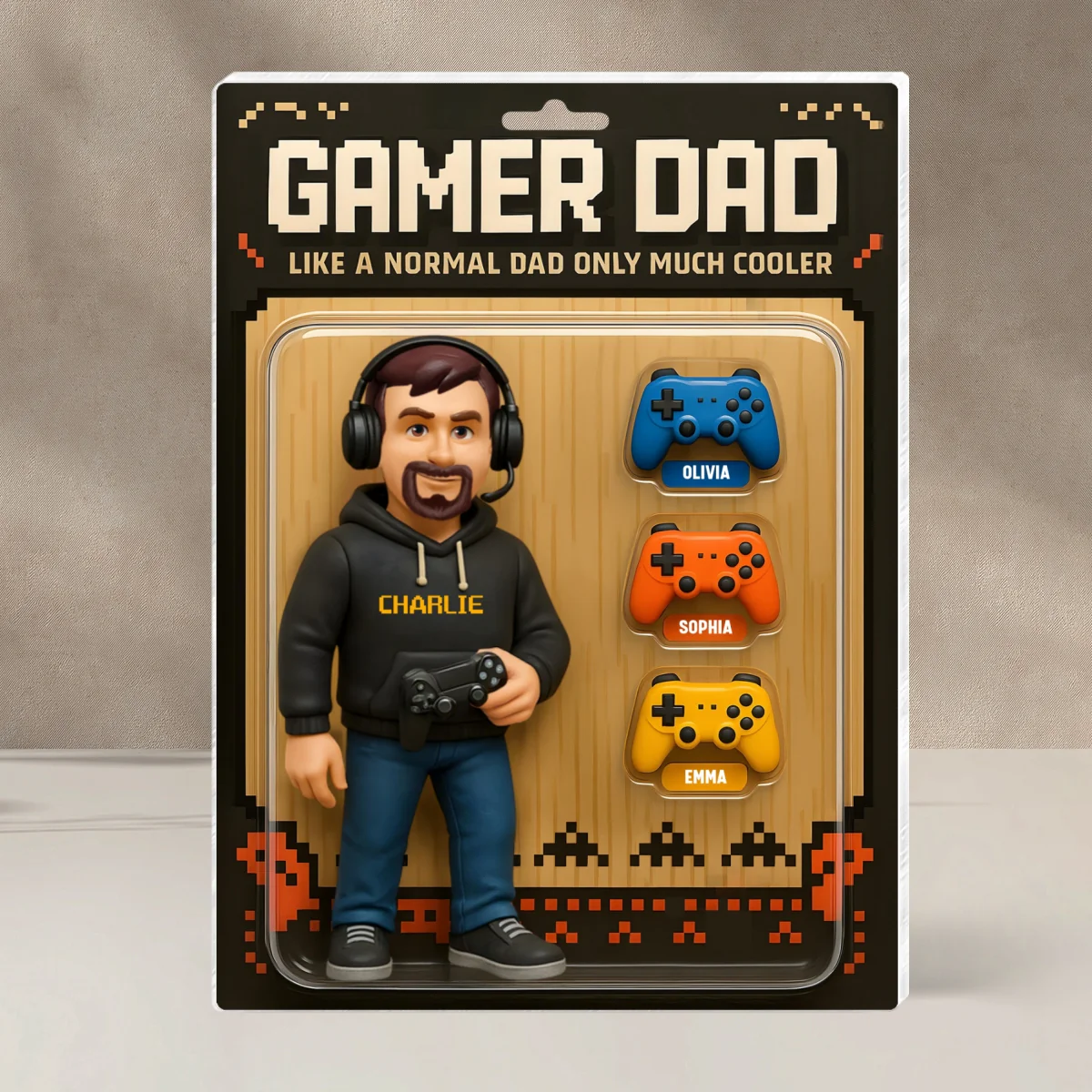 Gamer Dad Cooler 3D Effect - Personalized Acrylic Block Plaque - Gift For Husband Dad - Image 10
