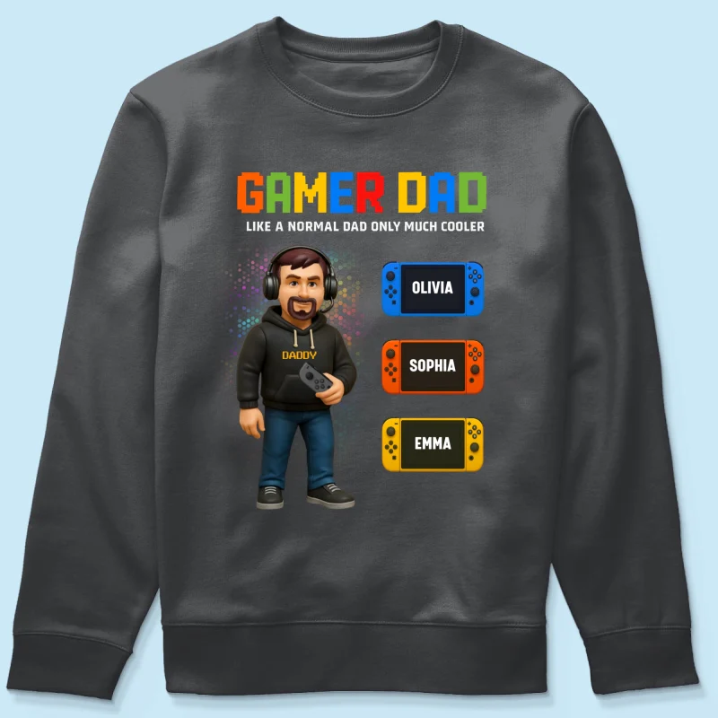 Gamer Dad Cooler Personalized Shirt, Father's Day gift for Gamer Dad, Gift for Husband - Image 18