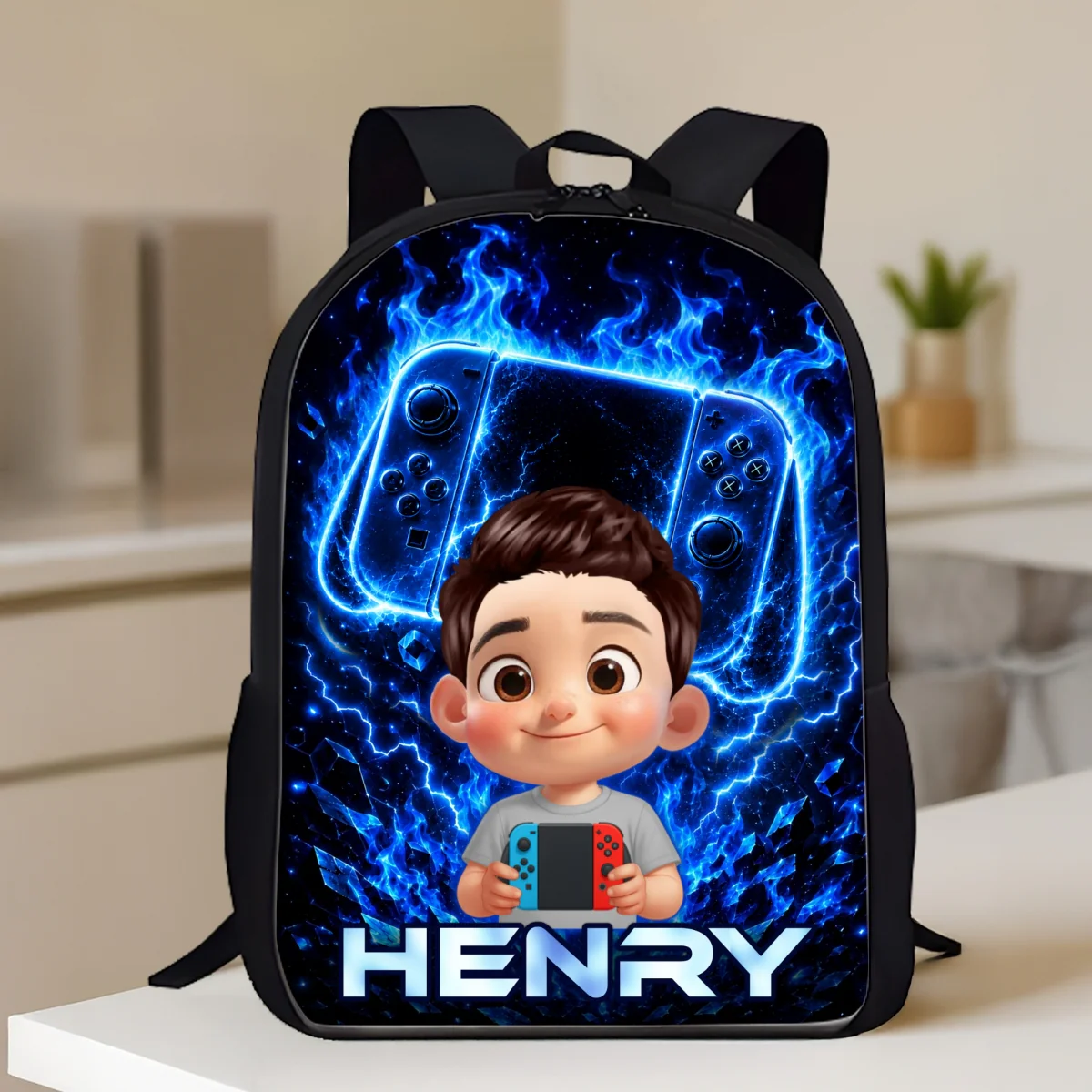 Gamer Trendy Design Backpack for Boys Girls - Personalized Backpack - Back to School Gift for Daughter, Son - Image 13