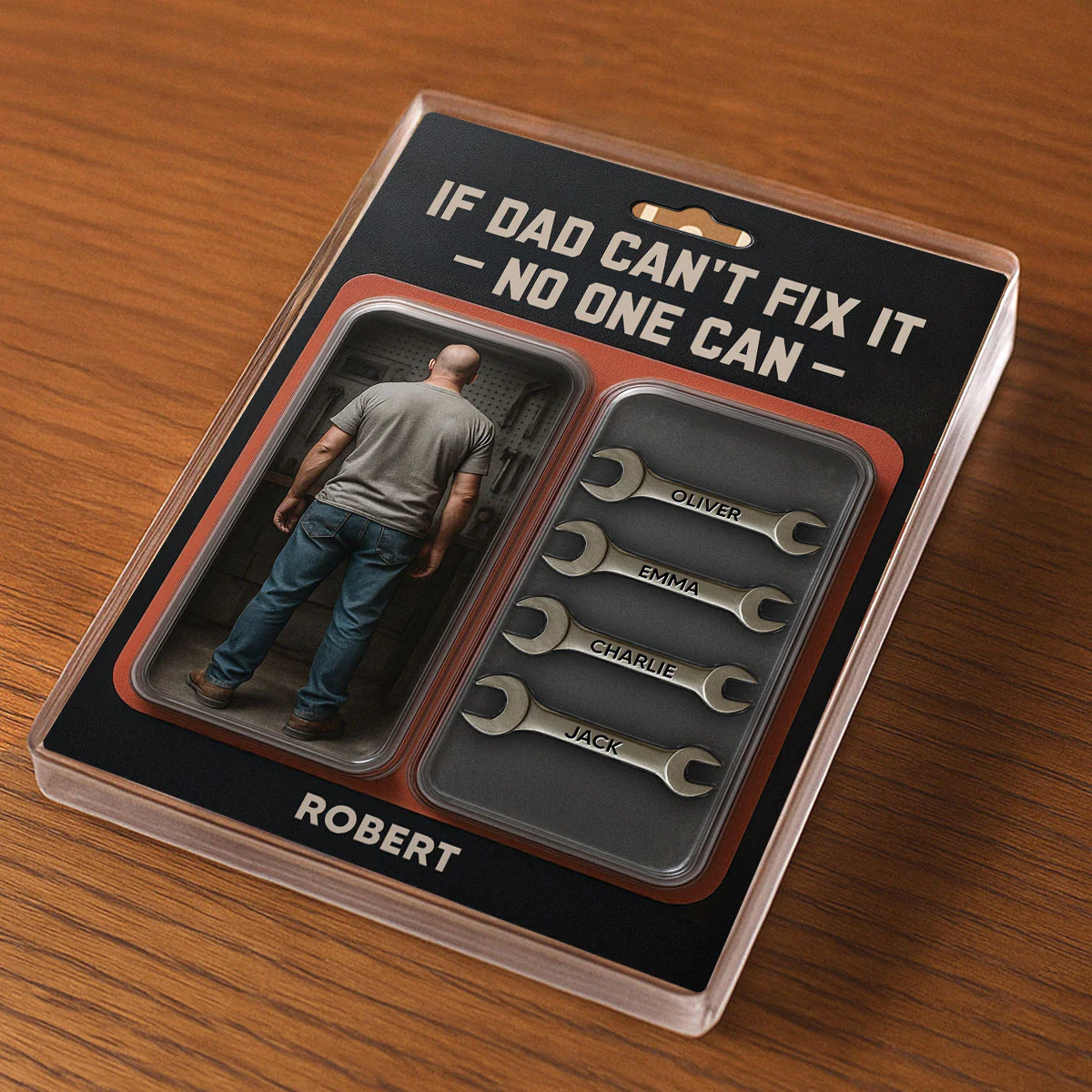 Garage DIY Mechanic Dad Grandpa  Gift Figure Style Personalized Acrylic Block Plaque - Image 5
