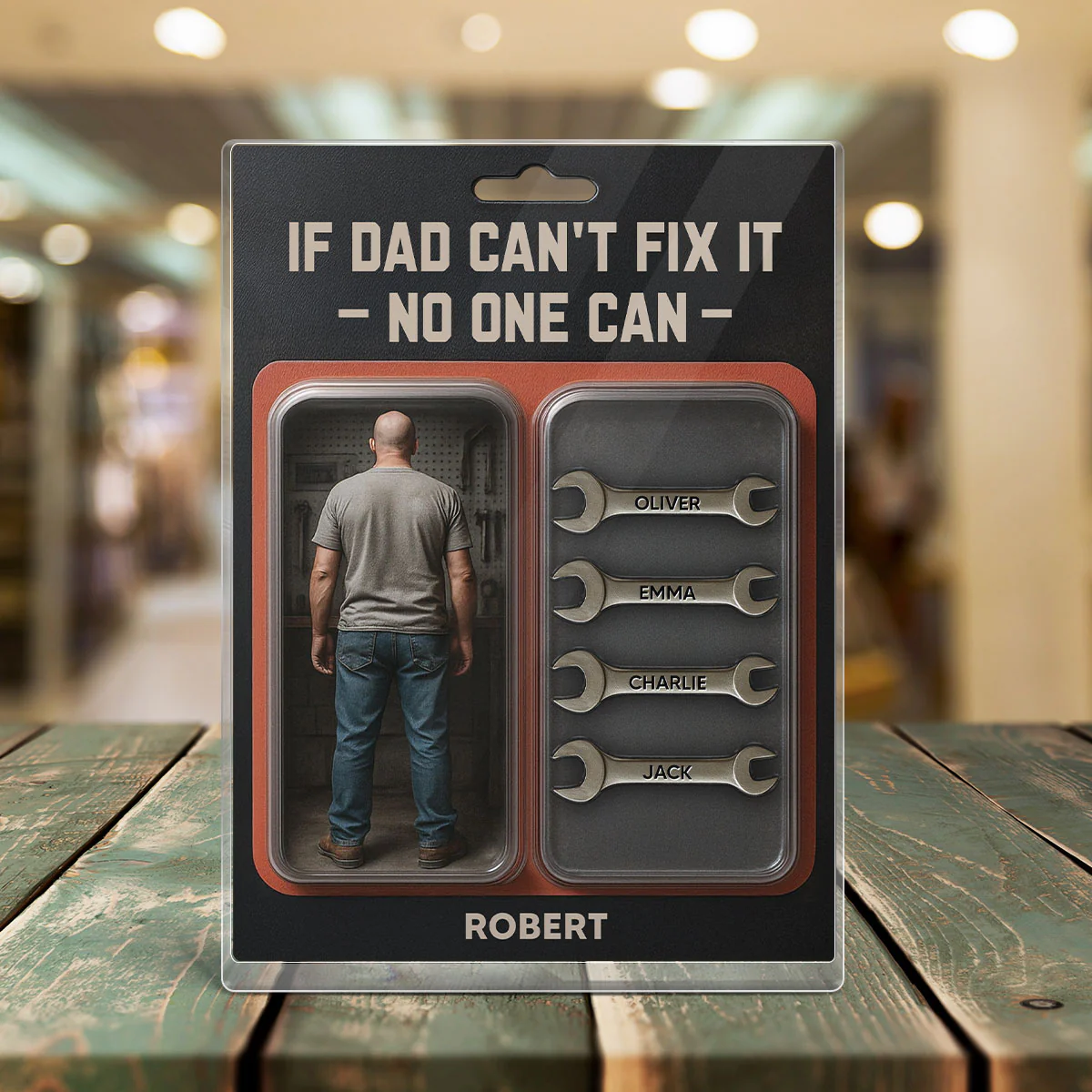 Garage DIY Mechanic Dad Grandpa  Gift Figure Style Personalized Acrylic Block Plaque - Image 6