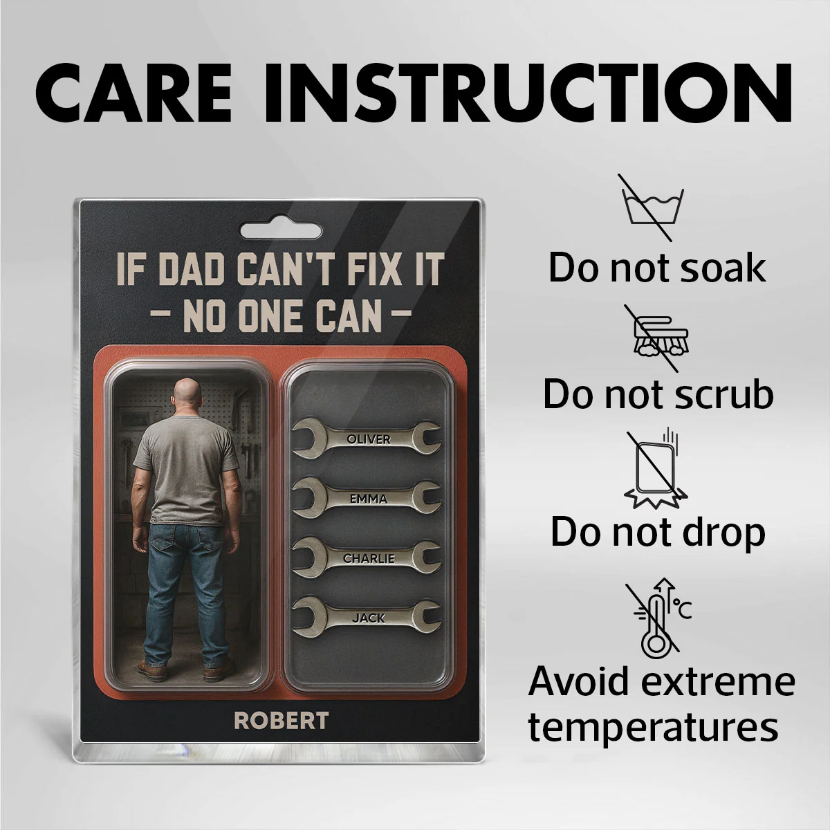 Garage DIY Mechanic Dad Grandpa  Gift Figure Style Personalized Acrylic Block Plaque - Image 7