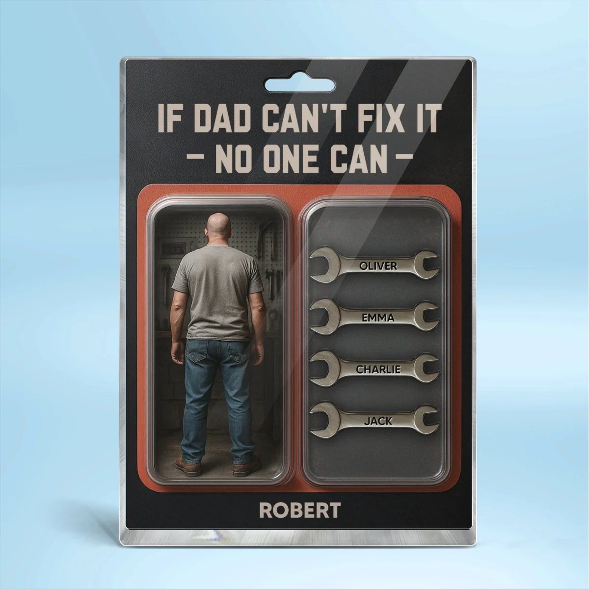 Garage DIY Mechanic Dad Grandpa  Gift Figure Style Personalized Acrylic Block Plaque - Image 9