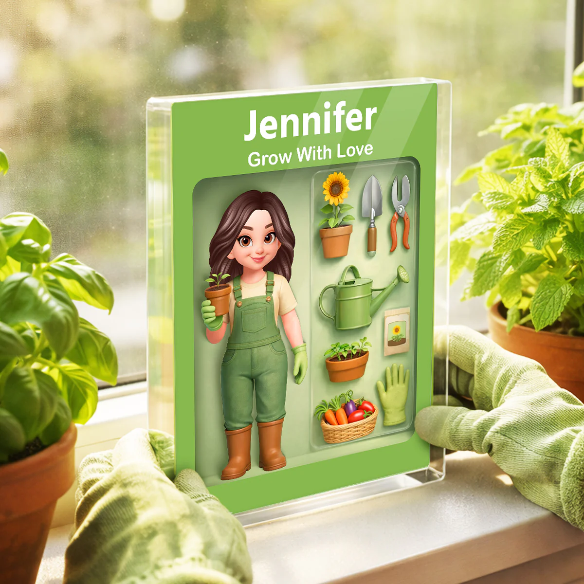 Garden Lover - Personalized Acrylic Block - Gift for Gardener - Image 4