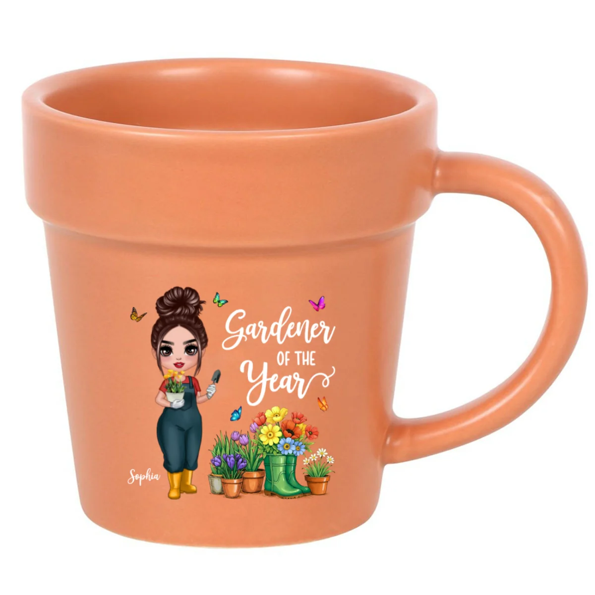 Gardener Of The Year Plant Lady Personalized Plant Pot Ceramic Mug - Image 10