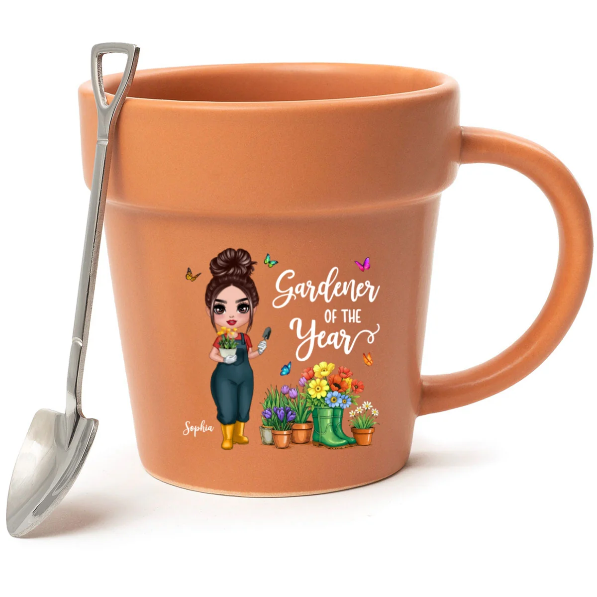 Gardener Of The Year Plant Lady Personalized Plant Pot Ceramic Mug - Image 11