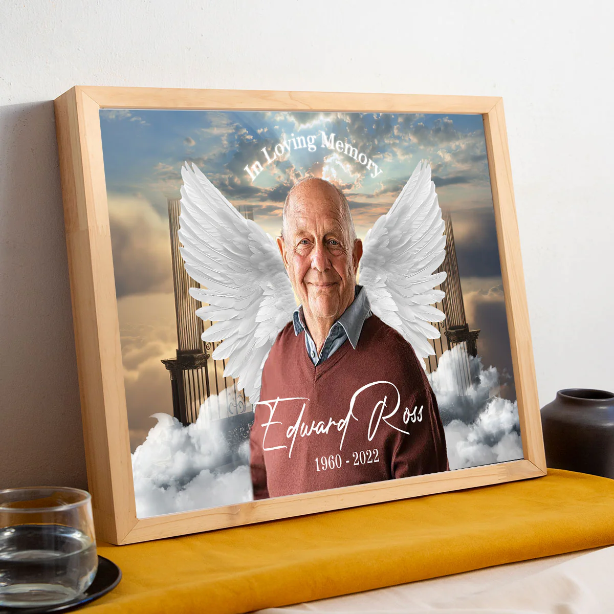 Gateway To Heaven Memorial Personalized Poster, Memorial Keepsake of Lost Loved Ones, Whispers from Heaven - Image 3