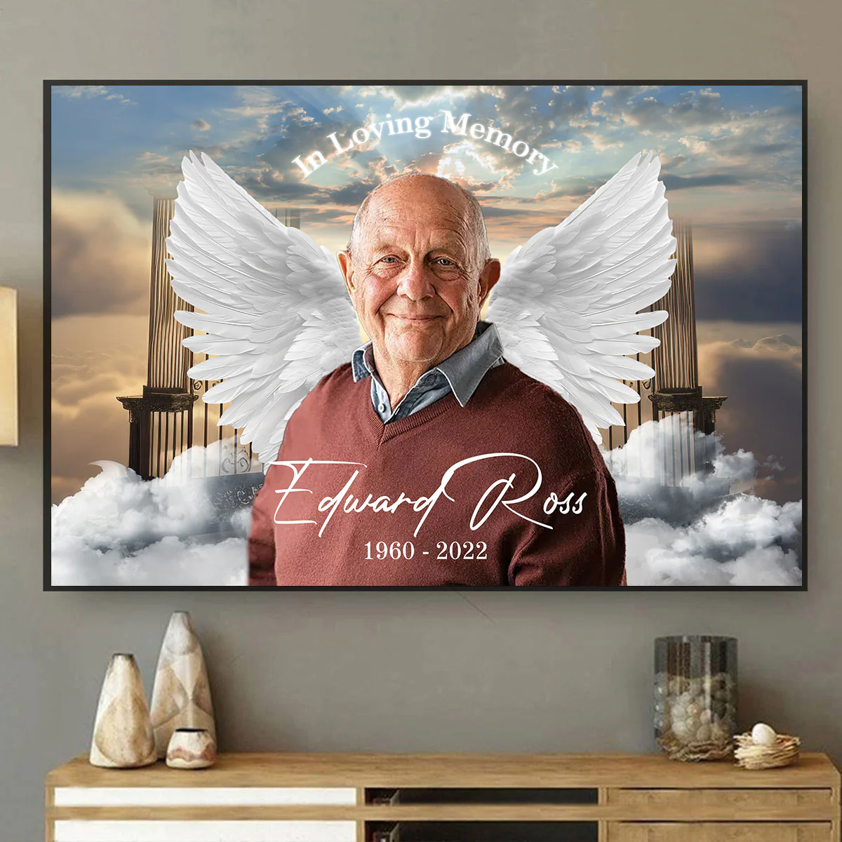 Gateway To Heaven Memorial Personalized Poster, Memorial Keepsake of Lost Loved Ones, Whispers from Heaven - Image 6