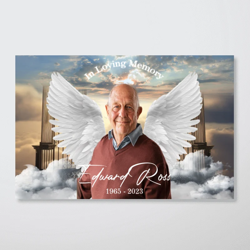 Gateway To Heaven Memorial Personalized Poster, Memorial Keepsake of Lost Loved Ones, Whispers from Heaven - Image 8