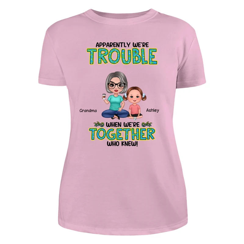 Get In Trouble Doll Grandma Grandkids Personalized Shirt - Image 11