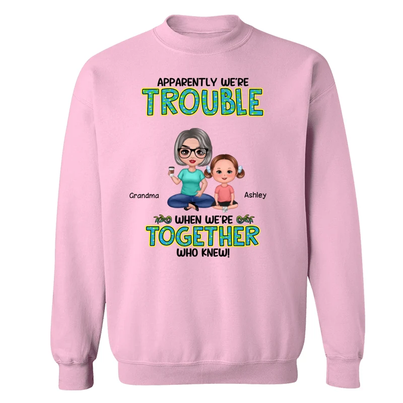 Get In Trouble Doll Grandma Grandkids Personalized Shirt - Image 19