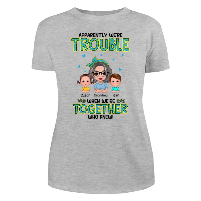 Get In Trouble Doll Grandma With Grandkids Personalized Shirt - Image 10