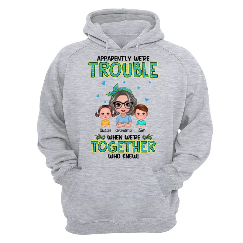 Get In Trouble Doll Grandma With Grandkids Personalized Shirt - Image 14