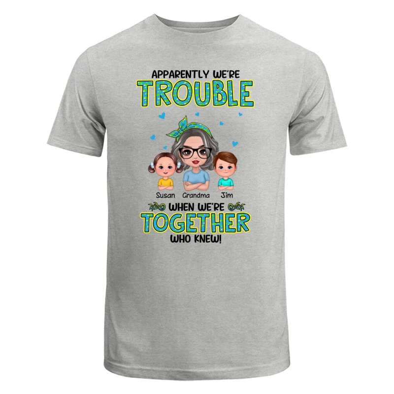 Get In Trouble Doll Grandma With Grandkids Personalized Shirt - Image 6
