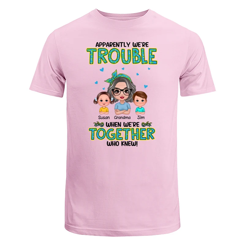 Get In Trouble Doll Grandma With Grandkids Personalized Shirt - Image 7
