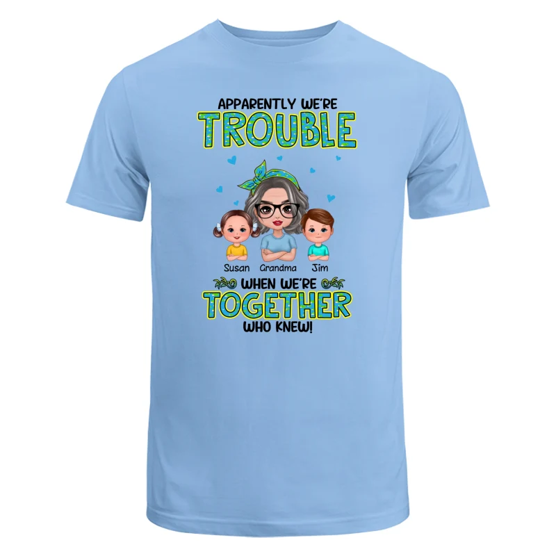 Get In Trouble Doll Grandma With Grandkids Personalized Shirt - Image 8