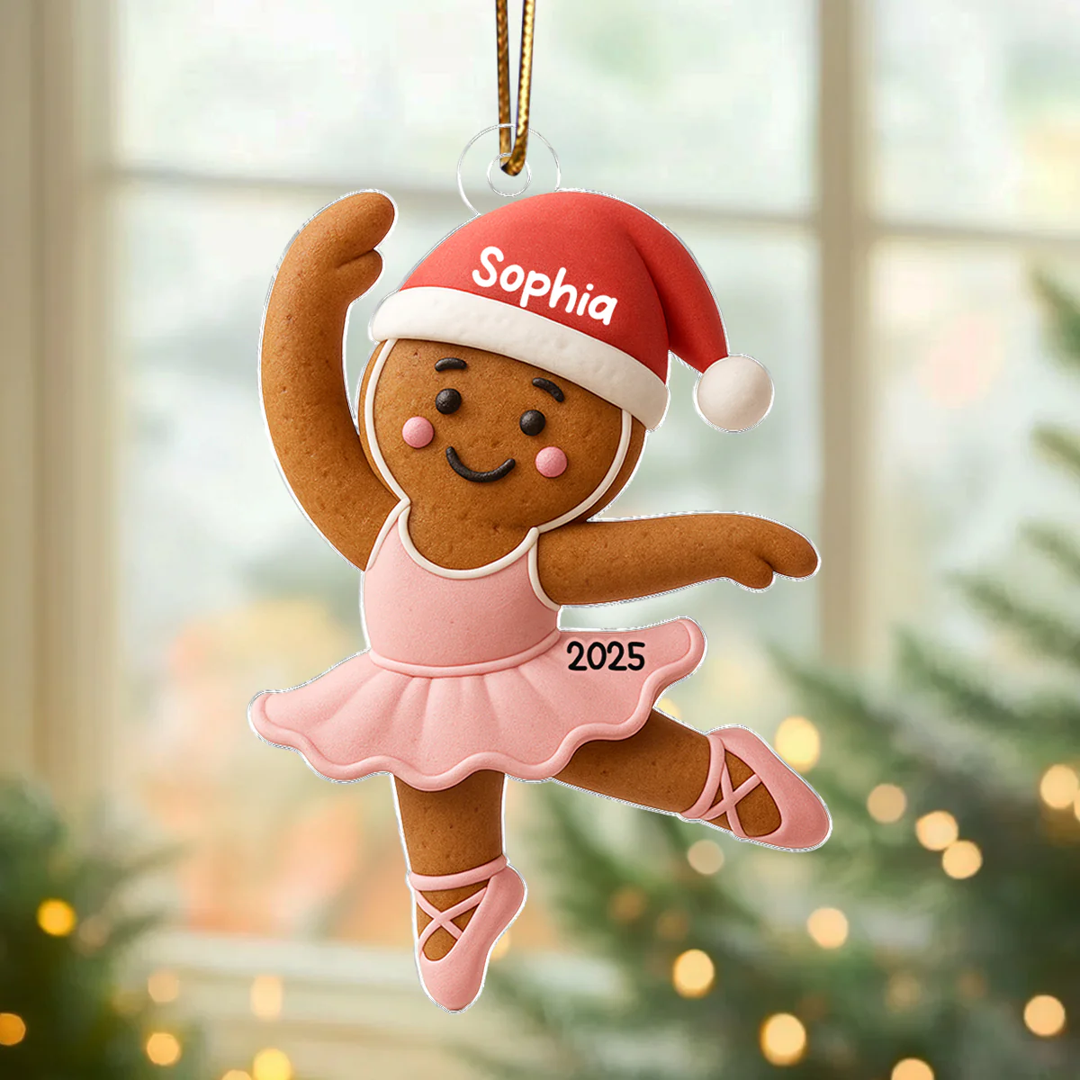 Gingerbread Balletina Dance - Personalized Acrylic Ornament - Unique Christmas Gift For Little Girl, Daughter - Image 8
