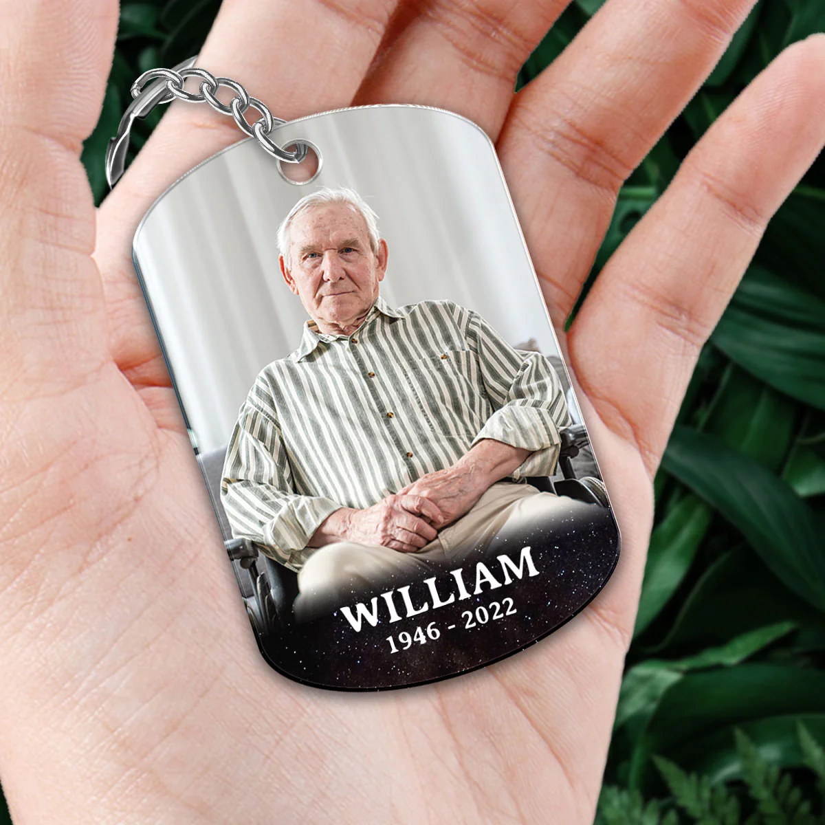Glow Butterflies Photo Inserted Family Memorial Remembrance Keepsake Voice Message QR Code Personalized Acrylic Keychain - Image 2
