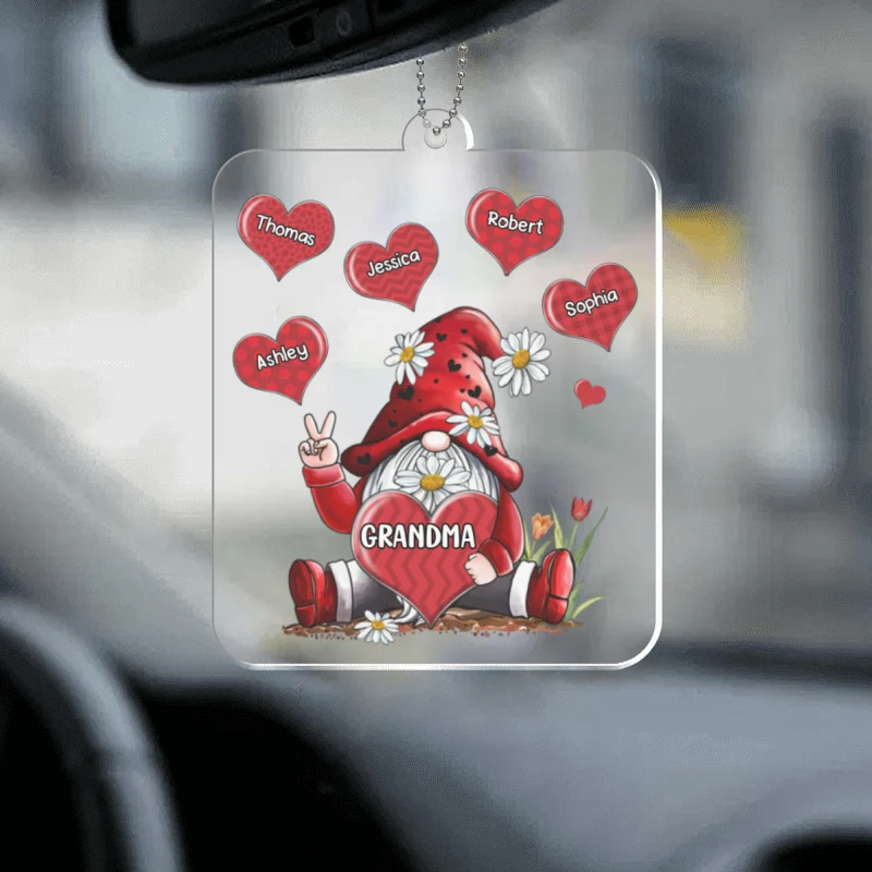 Gnome Grandma Grandkids Name Personalized Acrylic Ornament - Gift For Grandma - Image 4