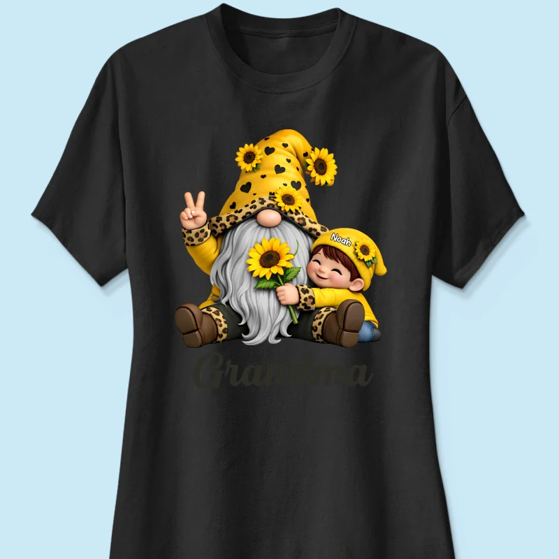 Gnome Grandma & Grandkids Sunflower - Personalized Shirt - Sentimental Gift for Grandma - Image 28