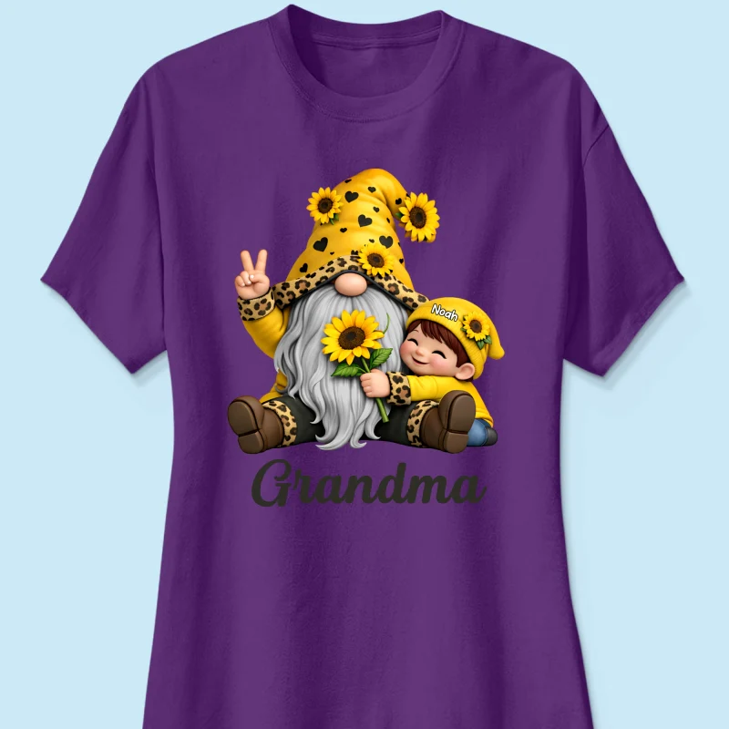 Gnome Grandma & Grandkids Sunflower - Personalized Shirt - Sentimental Gift for Grandma - Image 31