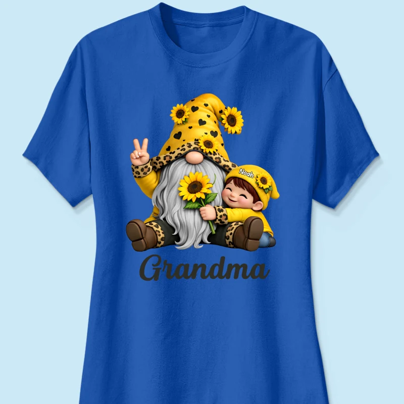 Gnome Grandma & Grandkids Sunflower - Personalized Shirt - Sentimental Gift for Grandma - Image 33