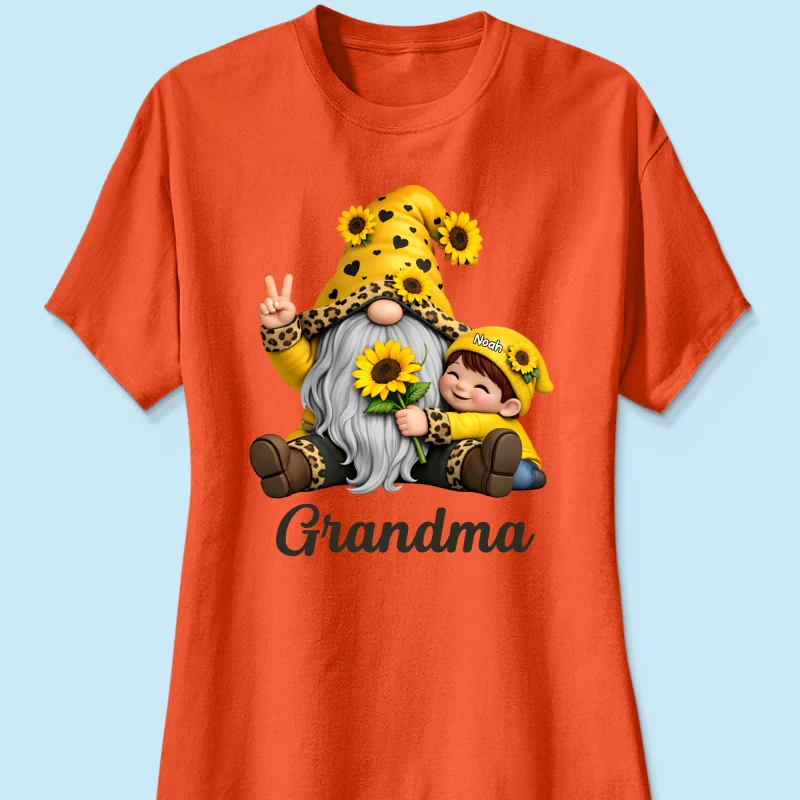 Gnome Grandma & Grandkids Sunflower - Personalized Shirt - Sentimental Gift for Grandma - Image 35