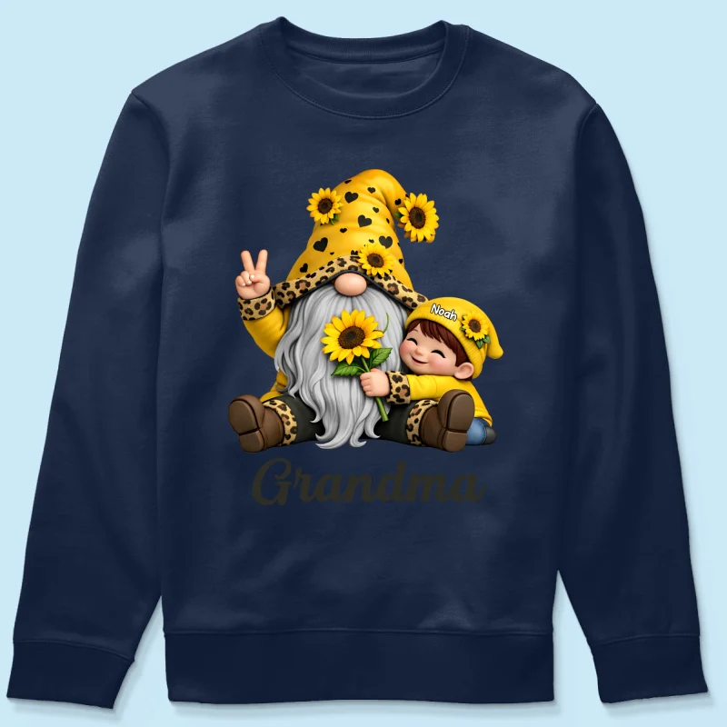 Gnome Grandma & Grandkids Sunflower - Personalized Shirt - Sentimental Gift for Grandma - Image 43