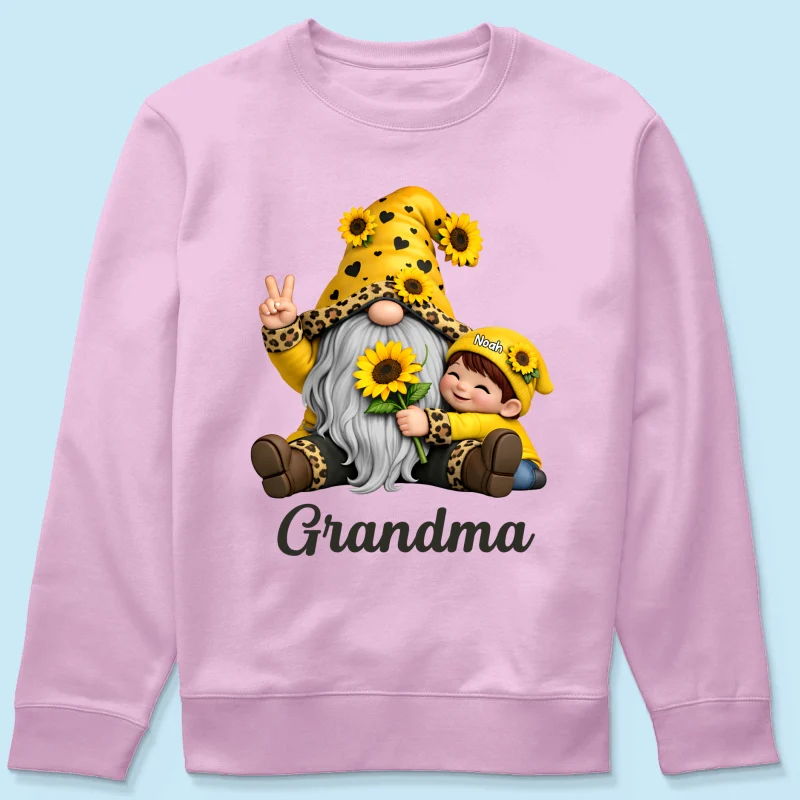 Gnome Grandma & Grandkids Sunflower - Personalized Shirt - Sentimental Gift for Grandma - Image 51