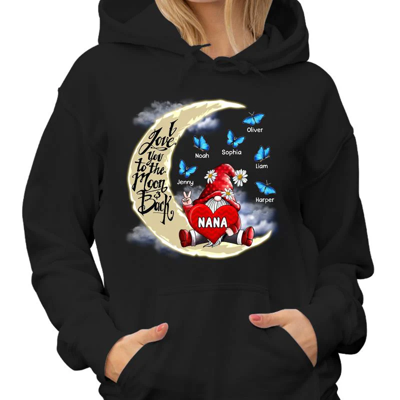Gnome Grandma Love To The Moon Personalized Shirt - Image 4