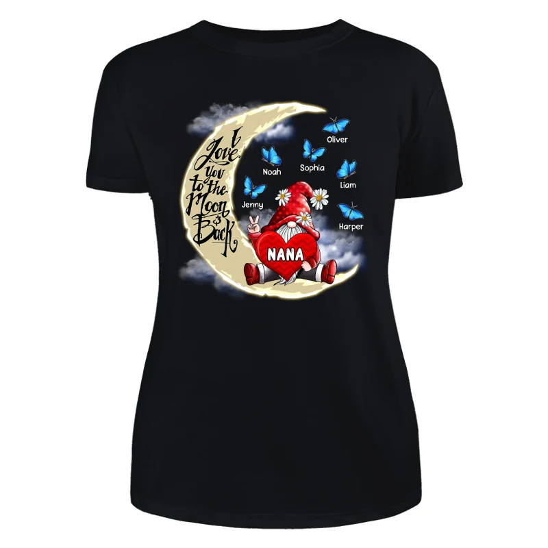 Gnome Grandma Love To The Moon Personalized Shirt - Image 8