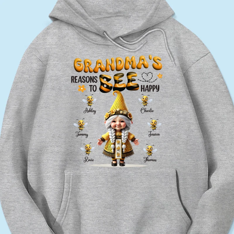Gnome Grandma Reason To Bee Happy Personalized Shirt, Gift For Grandma - Image 17