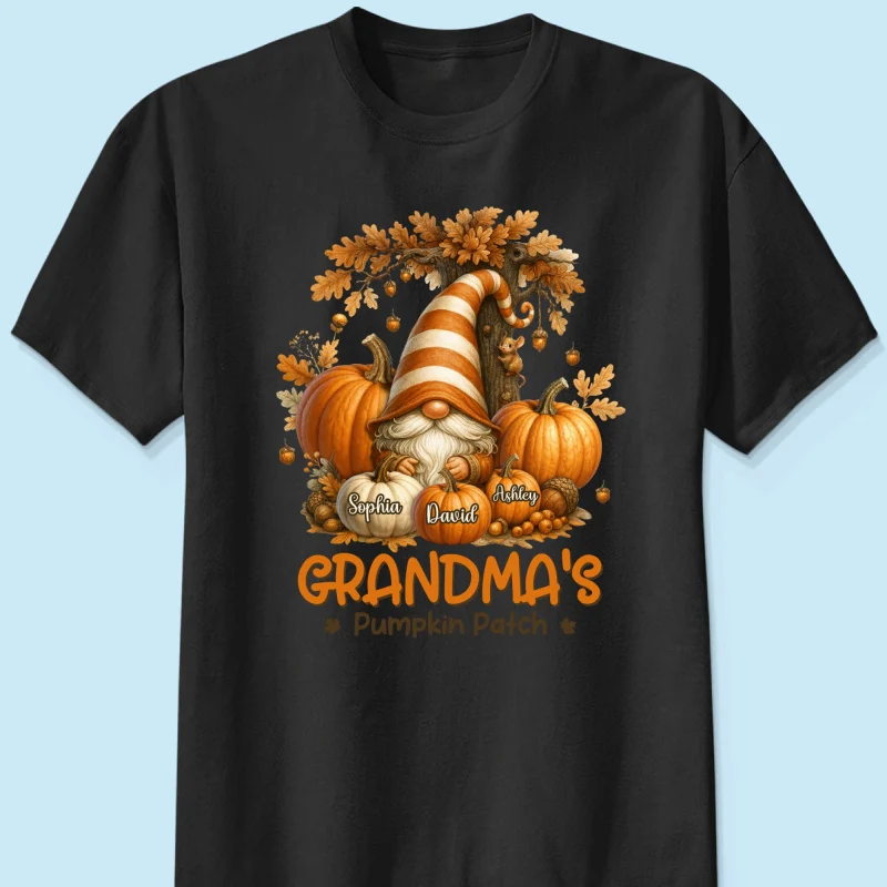 Gnome Grandma's Pumpkin Patch Personalized Fall Sweatshirt, Cozy Fall Sweatshirt for Grandma - Image 24