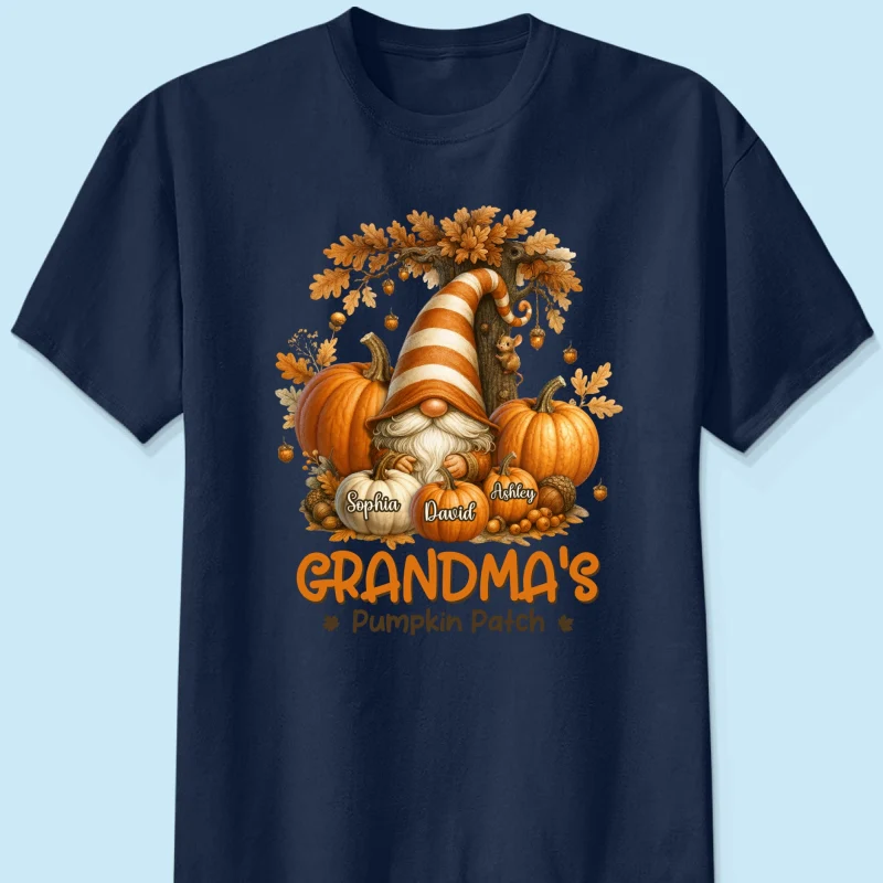 Gnome Grandma's Pumpkin Patch Personalized Fall Sweatshirt, Cozy Fall Sweatshirt for Grandma - Image 25