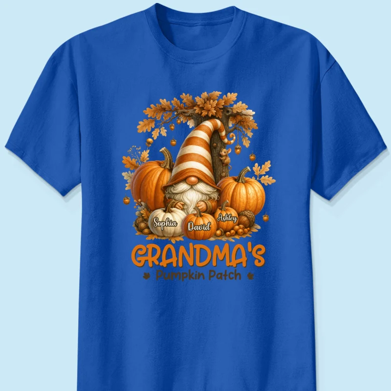 Gnome Grandma's Pumpkin Patch Personalized Fall Sweatshirt, Cozy Fall Sweatshirt for Grandma - Image 29
