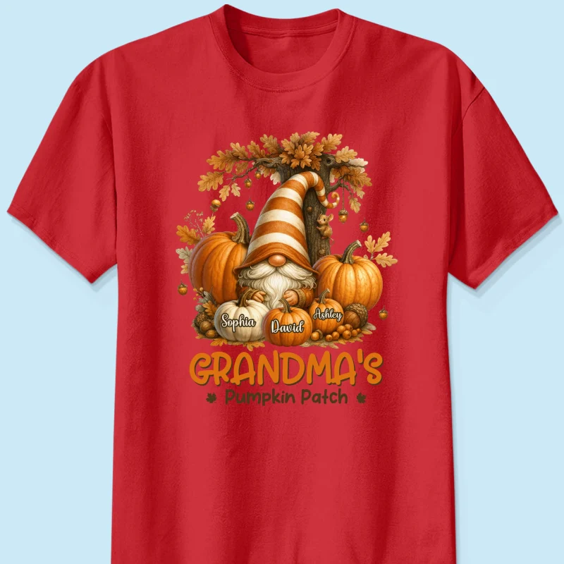 Gnome Grandma's Pumpkin Patch Personalized Fall Sweatshirt, Cozy Fall Sweatshirt for Grandma - Image 30