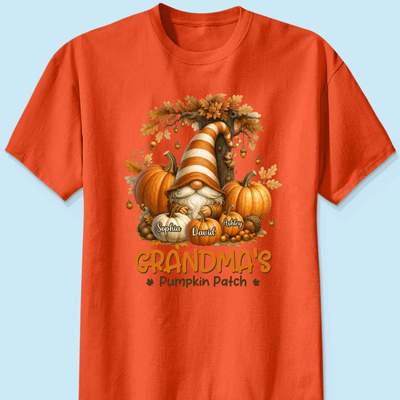 Gnome Grandma's Pumpkin Patch Personalized Fall Sweatshirt, Cozy Fall Sweatshirt for Grandma - Image 31