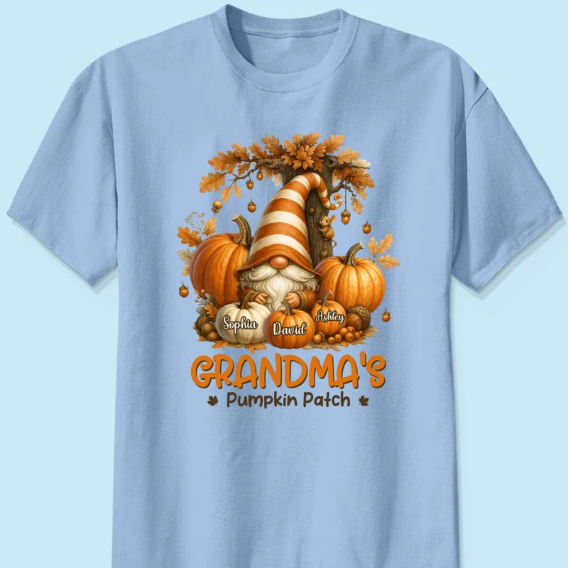 Gnome Grandma's Pumpkin Patch Personalized Fall Sweatshirt, Cozy Fall Sweatshirt for Grandma - Image 37