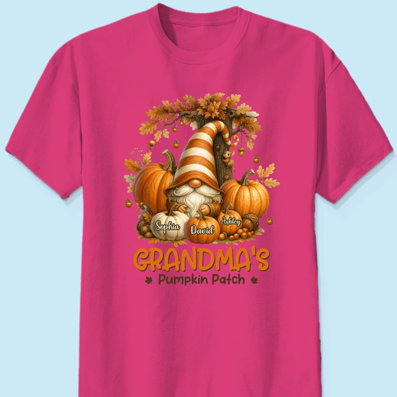 Gnome Grandma's Pumpkin Patch Personalized Fall Sweatshirt, Cozy Fall Sweatshirt for Grandma - Image 40
