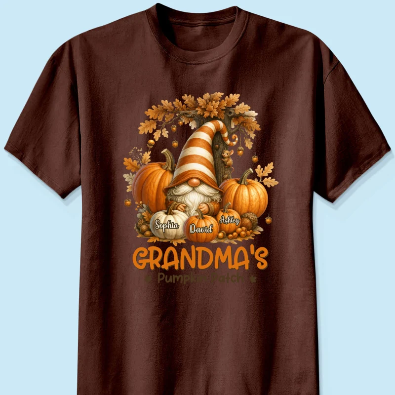Gnome Grandma's Pumpkin Patch Personalized Fall Sweatshirt, Cozy Fall Sweatshirt for Grandma - Image 41