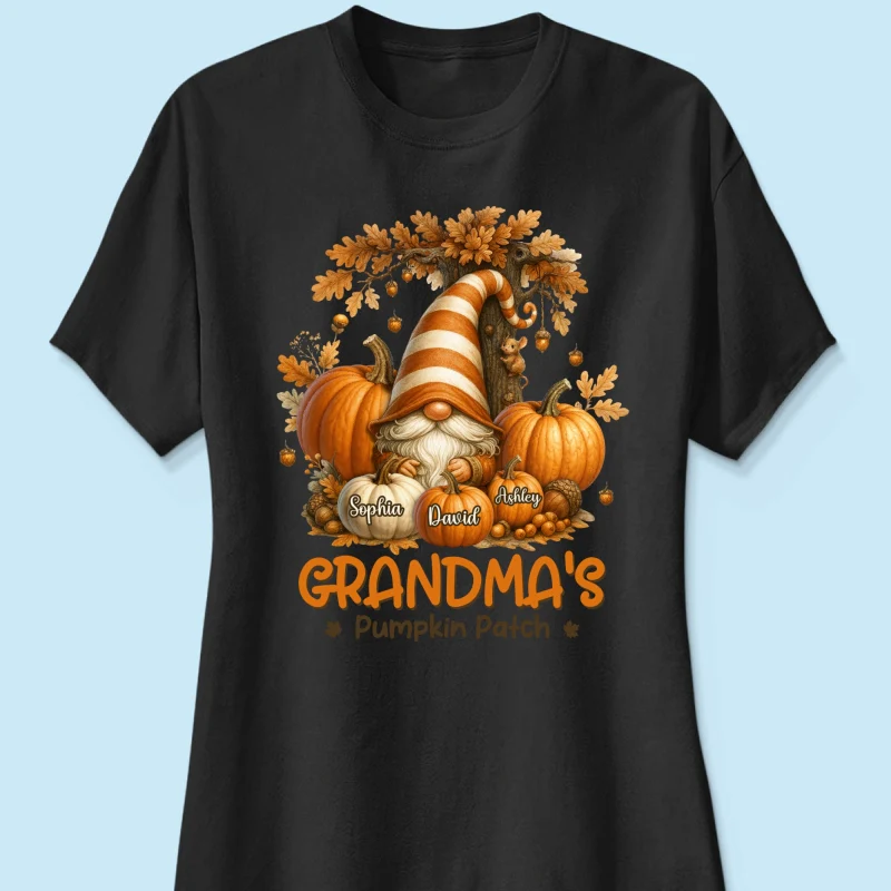 Gnome Grandma's Pumpkin Patch Personalized Fall Sweatshirt, Cozy Fall Sweatshirt for Grandma - Image 43