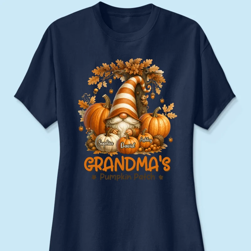 Gnome Grandma's Pumpkin Patch Personalized Fall Sweatshirt, Cozy Fall Sweatshirt for Grandma - Image 44