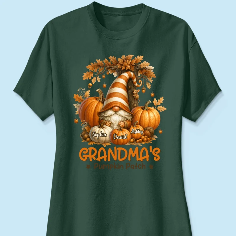 Gnome Grandma's Pumpkin Patch Personalized Fall Sweatshirt, Cozy Fall Sweatshirt for Grandma - Image 47