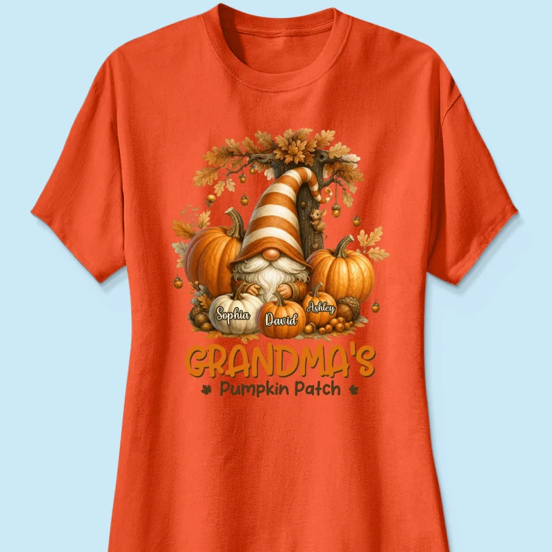 Gnome Grandma's Pumpkin Patch Personalized Fall Sweatshirt, Cozy Fall Sweatshirt for Grandma - Image 50