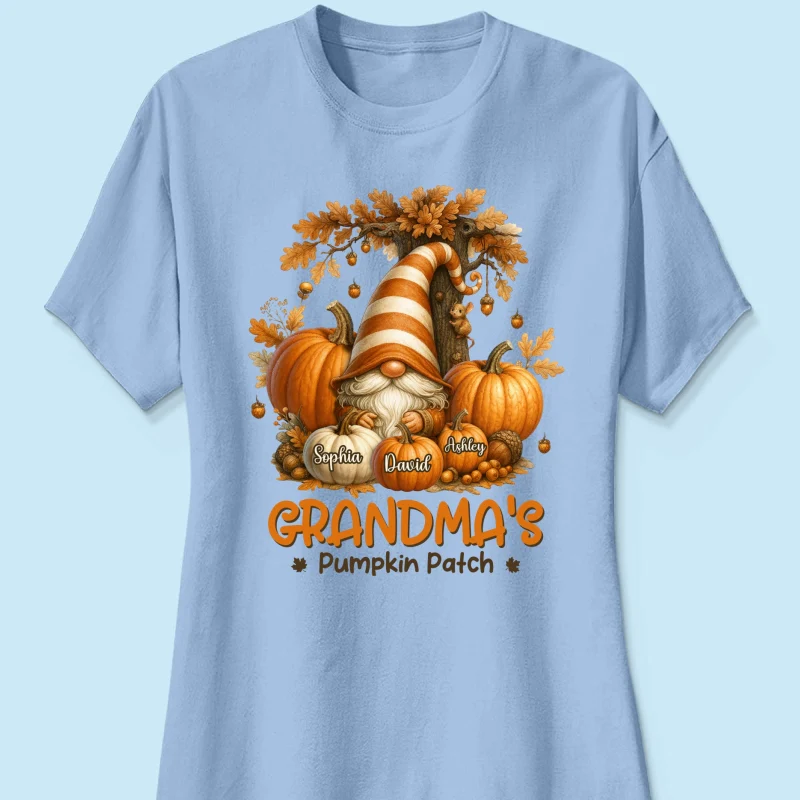 Gnome Grandma's Pumpkin Patch Personalized Fall Sweatshirt, Cozy Fall Sweatshirt for Grandma - Image 54