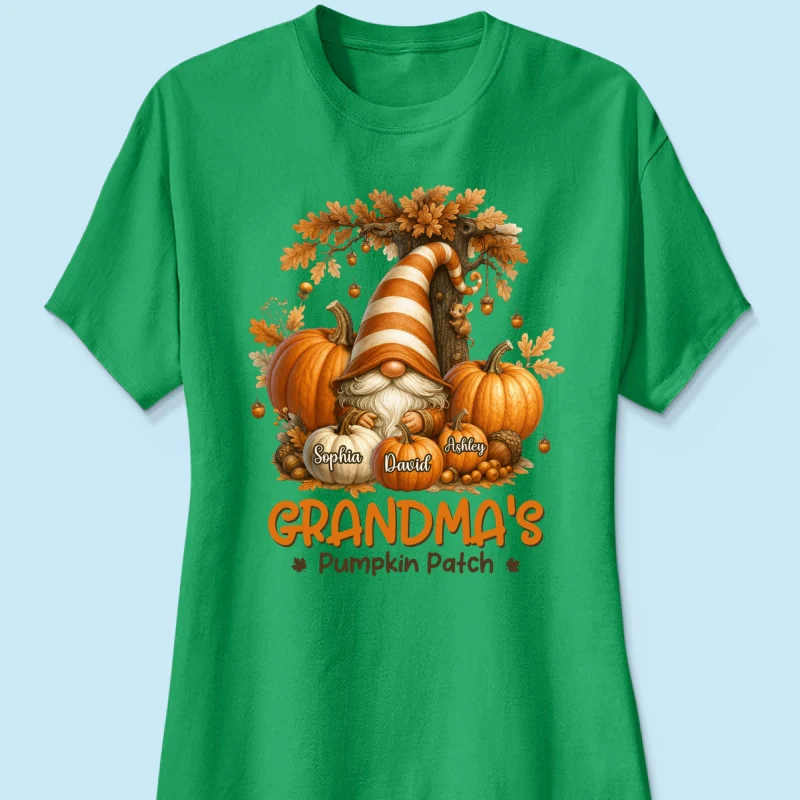 Gnome Grandma's Pumpkin Patch Personalized Fall Sweatshirt, Cozy Fall Sweatshirt for Grandma - Image 56