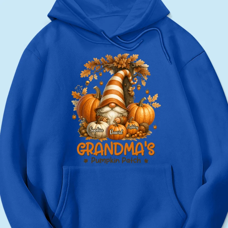 Gnome Grandma's Pumpkin Patch Personalized Fall Sweatshirt, Cozy Fall Sweatshirt for Grandma - Image 62