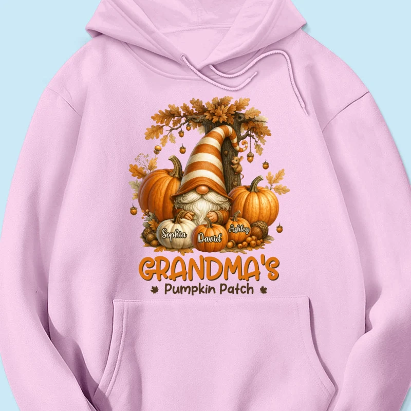 Gnome Grandma's Pumpkin Patch Personalized Fall Sweatshirt, Cozy Fall Sweatshirt for Grandma - Image 67