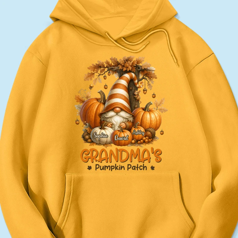 Gnome Grandma's Pumpkin Patch Personalized Fall Sweatshirt, Cozy Fall Sweatshirt for Grandma - Image 69
